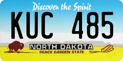 ND license plate KUC485