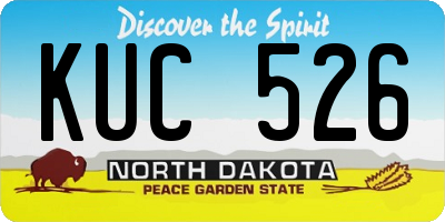 ND license plate KUC526