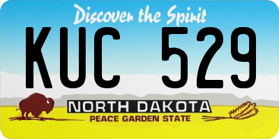 ND license plate KUC529