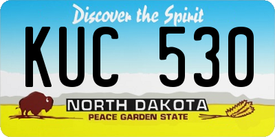 ND license plate KUC530