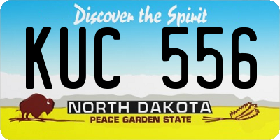 ND license plate KUC556
