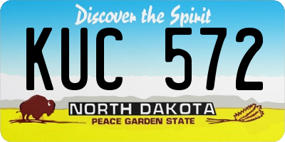 ND license plate KUC572
