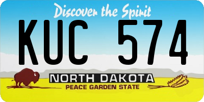 ND license plate KUC574