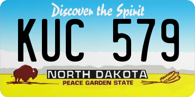 ND license plate KUC579