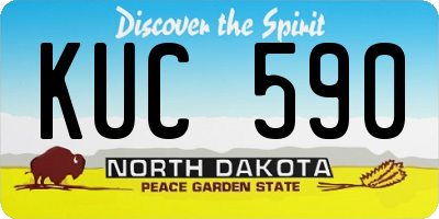 ND license plate KUC590