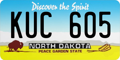 ND license plate KUC605
