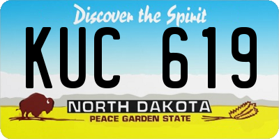 ND license plate KUC619