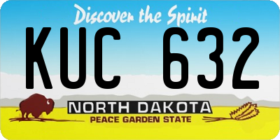 ND license plate KUC632
