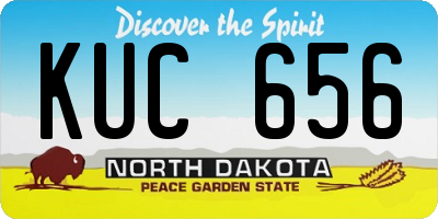 ND license plate KUC656