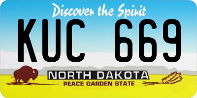 ND license plate KUC669