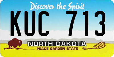 ND license plate KUC713