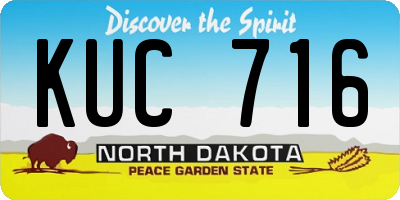 ND license plate KUC716