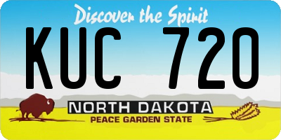 ND license plate KUC720