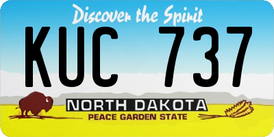 ND license plate KUC737