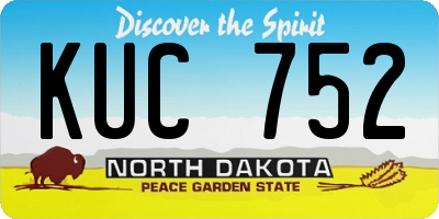ND license plate KUC752