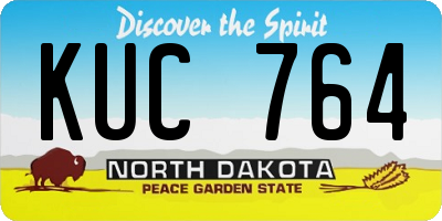 ND license plate KUC764