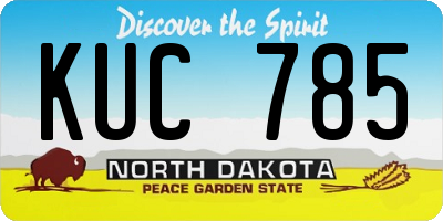 ND license plate KUC785