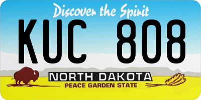 ND license plate KUC808