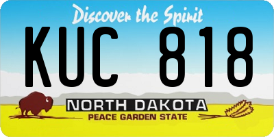 ND license plate KUC818
