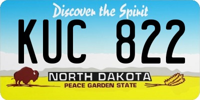 ND license plate KUC822