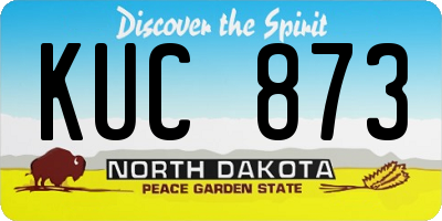 ND license plate KUC873