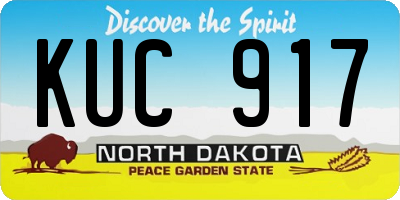 ND license plate KUC917