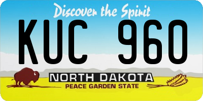 ND license plate KUC960
