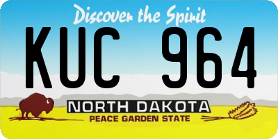 ND license plate KUC964