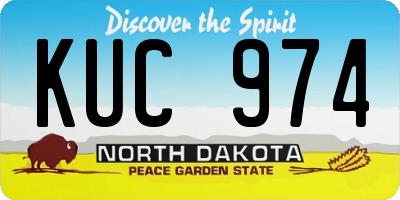 ND license plate KUC974