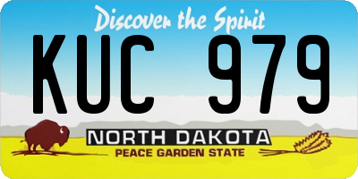 ND license plate KUC979