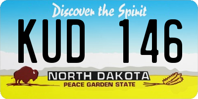 ND license plate KUD146