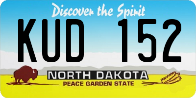 ND license plate KUD152