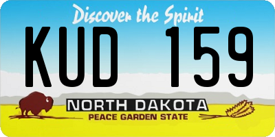 ND license plate KUD159