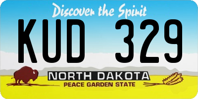 ND license plate KUD329