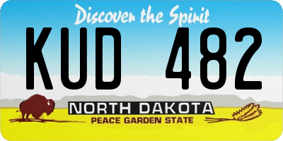ND license plate KUD482