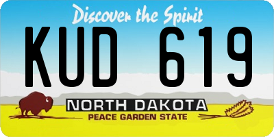 ND license plate KUD619