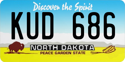 ND license plate KUD686