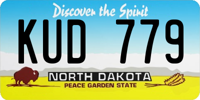 ND license plate KUD779
