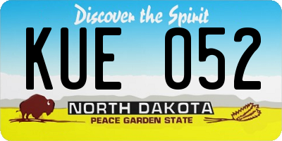 ND license plate KUE052