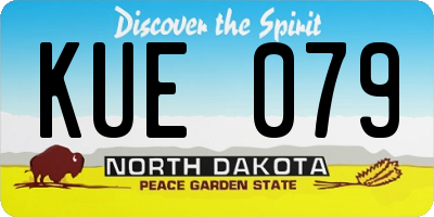 ND license plate KUE079