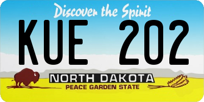 ND license plate KUE202