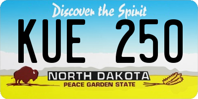 ND license plate KUE250