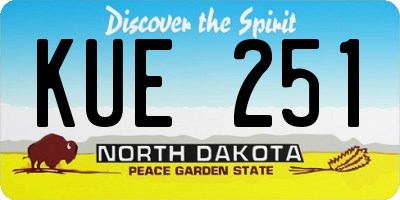 ND license plate KUE251