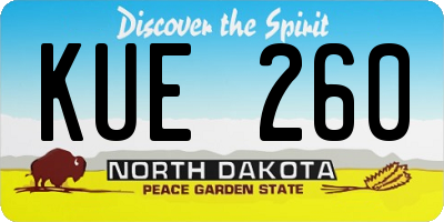 ND license plate KUE260