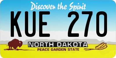 ND license plate KUE270