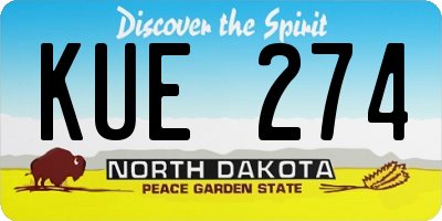 ND license plate KUE274