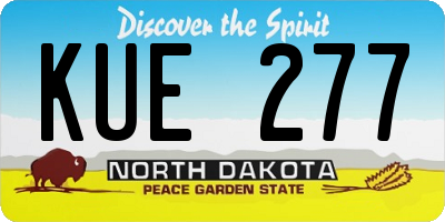 ND license plate KUE277