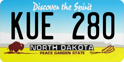 ND license plate KUE280