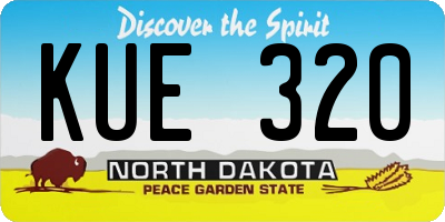 ND license plate KUE320