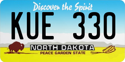 ND license plate KUE330